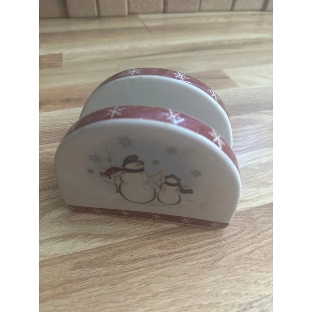 Snowman napkin holder